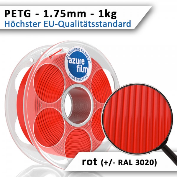 Filament | PETG | 1.75mm | 1kg | rot | Azurefilm