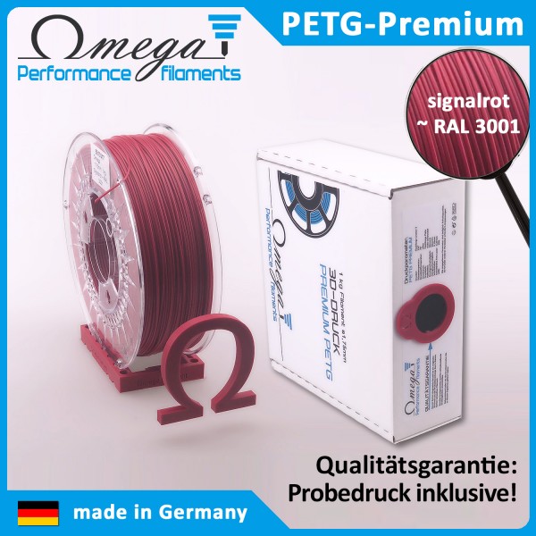 Omega PETG, 1.75mm, 1kg, Signalrot ~ RAL 3001
