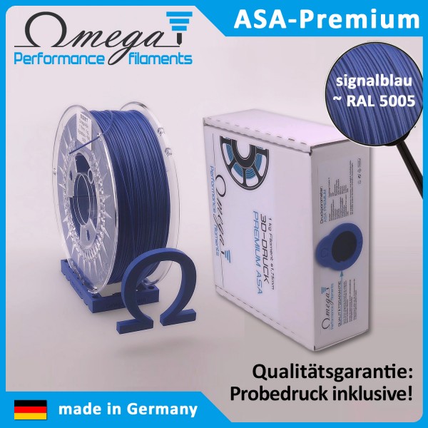 Omega ASA, 1.75mm, 1kg, Signalblau ~ RAL 5005