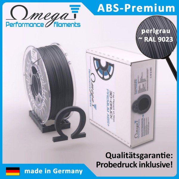 Omega ABS Premium Filament, 1.75mm, 1kg, Perlgrau ~ RAL 9023