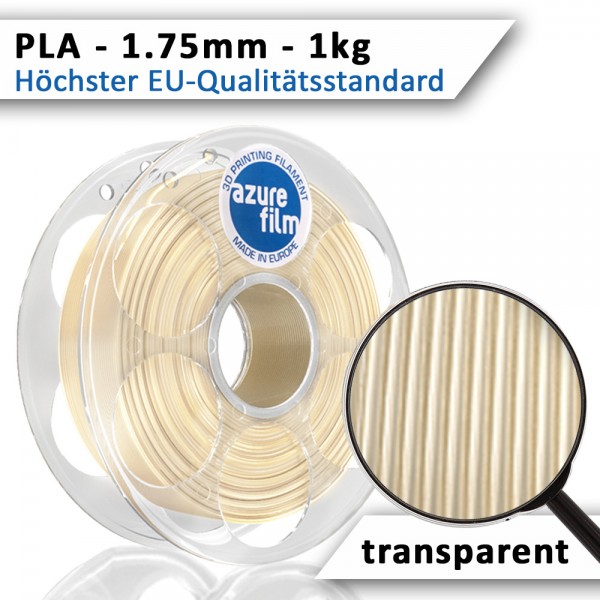 Filament | PLA | 1.75mm | 1kg | transparent | Azurefilm