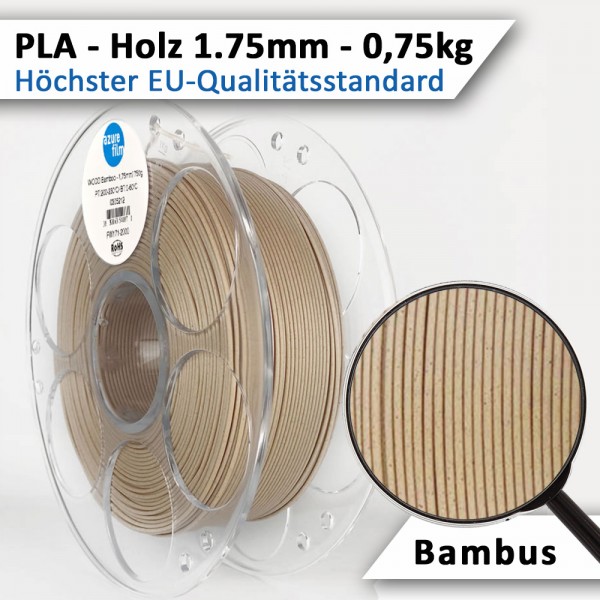 Filament | PLA-Holz | 1.75mm | 0,75kg | Bambus | Azurefilm