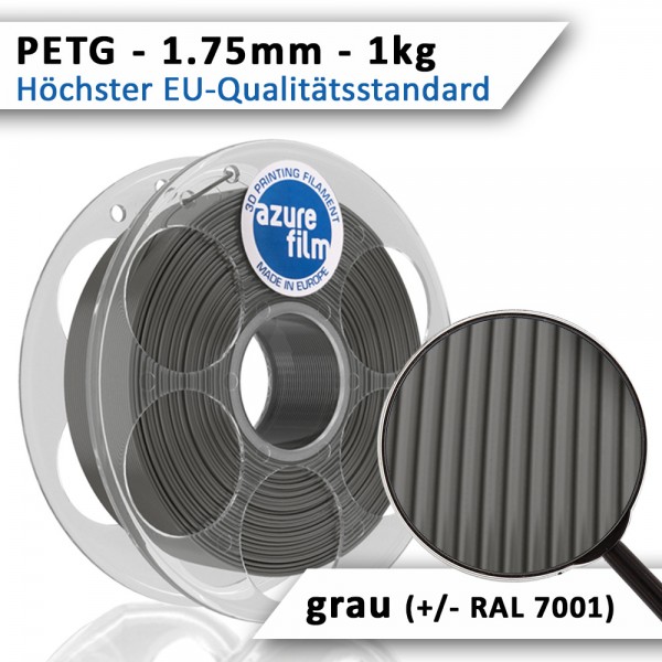 Filament | PETG | 1.75mm | 1kg | grau | Azurefilm